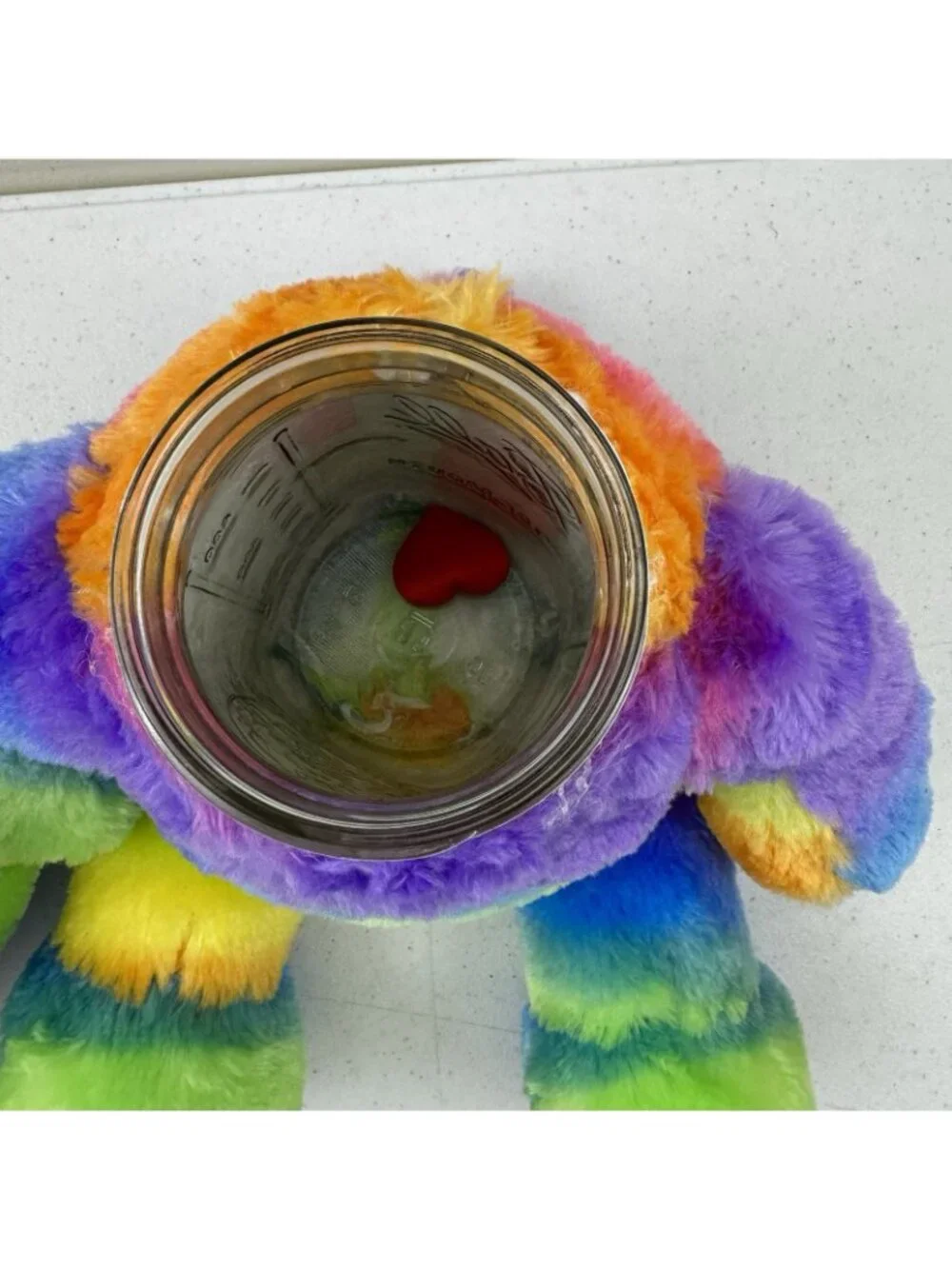 Bear Stash Jar Rainbow Sparkle Bear Plush Hide Valuables Secret Storage